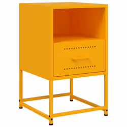 VidaXL 846561 nightstand/bedside table Yellow - Additional view 6