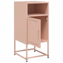 vidaXL Bedside Cabinet Nightstand Bed Table Bed Cabinet Mustard Yellow Steel - pink, 1 pcs - Additional view 8