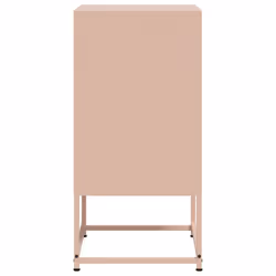 vidaXL Bedside Cabinet Nightstand Bed Table Bed Cabinet Mustard Yellow Steel - pink, 2 pcs - Additional view 6