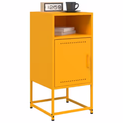 VidaXL 846573 nightstand/bedside table Yellow - Additional view 4
