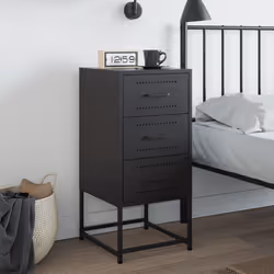 VidaXL 846578 nightstand/bedside table Black