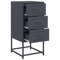 VidaXL 846582 nightstand/bedside table Anthracite - Additional view 8