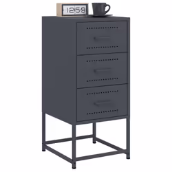 VidaXL 846583 nightstand/bedside table Anthracite - Additional view 4