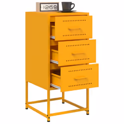 VidaXL 846585 nightstand/bedside table Yellow - Additional view 4