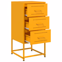 VidaXL 846585 nightstand/bedside table Yellow - Additional view 8