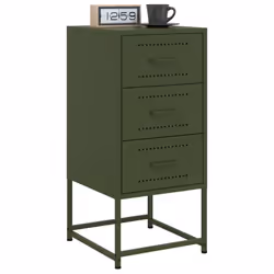 VidaXL 846586 nightstand/bedside table Olive - Additional view 4