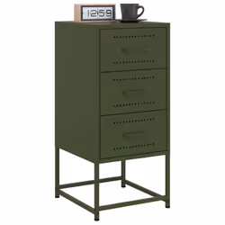 VidaXL 846587 nightstand/bedside table Olive - Additional view 4