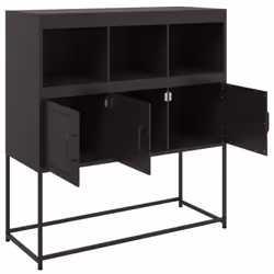vidaXL Sideboard Storage Organiser Cupboard Side Cabinet Highboard Pink Steel - black - Additional view 9