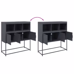 vidaXL Sideboard Storage Organiser Cupboard Side Cabinet Highboard Pink Steel - anthracite - Additional view 8