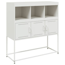 vidaXL Sideboard Storage Organiser Cupboard Side Cabinet Highboard Pink Steel - white
