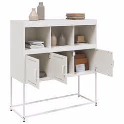 vidaXL Sideboard Storage Organiser Cupboard Side Cabinet Highboard Pink Steel - white - Additional view 4