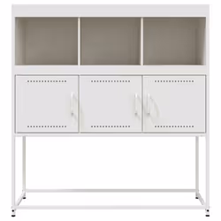 vidaXL Sideboard Storage Organiser Cupboard Side Cabinet Highboard Pink Steel - white - Additional view 5