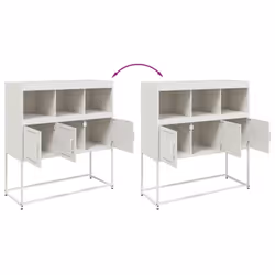 vidaXL Sideboard Storage Organiser Cupboard Side Cabinet Highboard Pink Steel - white - Additional view 8