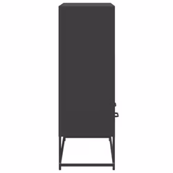vidaXL Highboard Sideboard Cabinet Home Storage Cupboard Cold-rolled Steel - black - Additional view 4