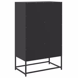 vidaXL Highboard Sideboard Cabinet Home Storage Cupboard Cold-rolled Steel - black - Additional view 5