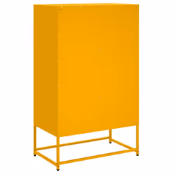 vidaXL Highboard Sideboard High Cabinet Storage Cupboard Mustard Yellow Steel - Additional view 5