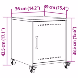 vidaXL Bedside Cabinets Nightstand Bed Table Bed Cabinet 2 pcs Pink Steel - pink, 2 pcs