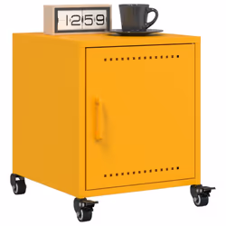 VidaXL 846621 nightstand/bedside table Yellow - Additional view 4