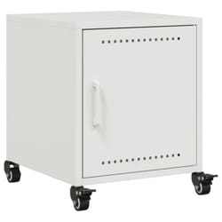 vidaXL Bedside Cabinet Bedroom Nightstand Bed Table Bed Cabinet White Steel
