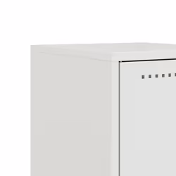 vidaXL Bedside Cabinet Bedroom Nightstand Bed Table Bed Cabinet White Steel - Additional view 10