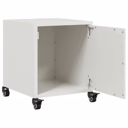 vidaXL Bedside Cabinet Bedroom Nightstand Bed Table Bed Cabinet White Steel - Additional view 9