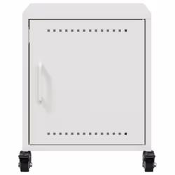 vidaXL Bedside Cabinets Nightstand Bed Table Bed Cabinet 2 pcs White Steel - Additional view 5
