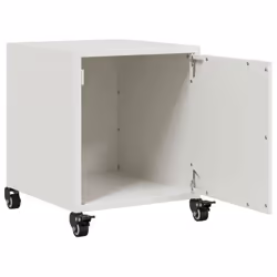vidaXL Bedside Cabinets Nightstand Bed Table Bed Cabinet 2 pcs White Steel - Additional view 9