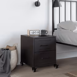 VidaXL 846627 nightstand/bedside table Black