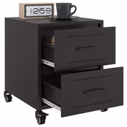 VidaXL 846627 nightstand/bedside table Black - Additional view 4