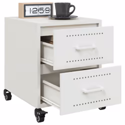 VidaXL 846636 nightstand/bedside table White - Additional view 4