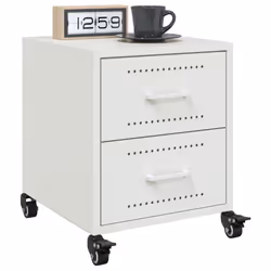 VidaXL 846636 nightstand/bedside table White - Additional view 5