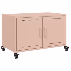 vidaXL TV Cabinet TV Stand Entertainment Centre Media Unit TV Unit Pink Steel