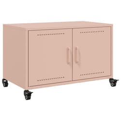 vidaXL TV Cabinet TV Stand Entertainment Centre Media Unit TV Unit Pink Steel