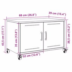 vidaXL TV Cabinet TV Stand Entertainment Centre Media Unit TV Unit Pink Steel