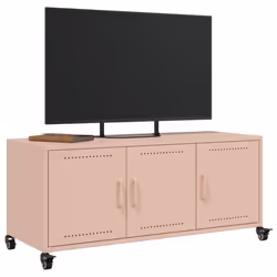 vidaXL TV Cabinet TV Stand Entertainment Centre Media Unit TV Unit Pink Steel - Additional view 4
