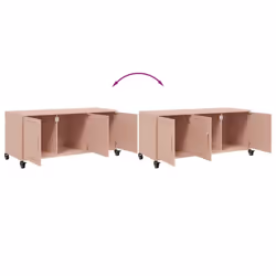 vidaXL TV Cabinet TV Stand Entertainment Centre Media Unit TV Unit Pink Steel - Additional view 8
