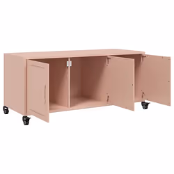 vidaXL TV Cabinet TV Stand Entertainment Centre Media Unit TV Unit Pink Steel - Additional view 9