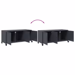 vidaXL TV Cabinet TV Stand Entertainment Centre Media TV Unit Anthracite Steel - Additional view 8