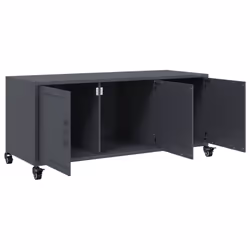 vidaXL TV Cabinet TV Stand Entertainment Centre Media TV Unit Anthracite Steel - Additional view 9