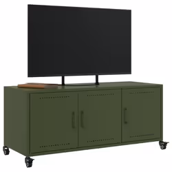 vidaXL TV Cabinet TV Stand Entertainment Centre TV Unit Olive Green Steel - Additional view 4