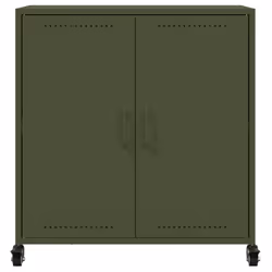 vidaXL Sideboard Storage Cupboard Side Cabinet Highboard Olive Green Steel - Additional view 5