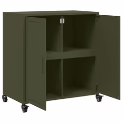 vidaXL Sideboard Storage Cupboard Side Cabinet Highboard Olive Green Steel - Additional view 8