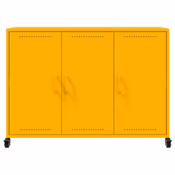 vidaXL Sideboard Storage Cupboard Side Cabinet Highboard Mustard Yellow Steel - yellow - Additional view 5