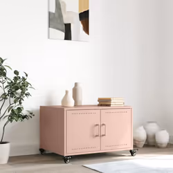 vidaXL Coffee Table Hallway Tea Centre End Table Accent Side Table Pink Steel