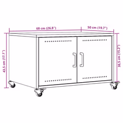 vidaXL Coffee Table Hallway Tea Centre End Table Accent Side Table Pink Steel