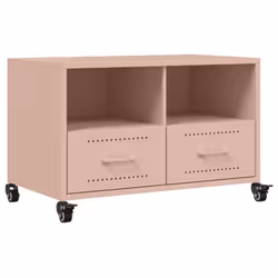 vidaXL TV Cabinet TV Stand Entertainment Centre Media Unit TV Unit Pink Steel