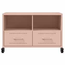 vidaXL TV Cabinet TV Stand Entertainment Centre Media Unit TV Unit Pink Steel - Additional view 5