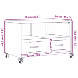 vidaXL TV Cabinet TV Stand Entertainment Centre Media TV Unit Anthracite Steel - Additional view 3