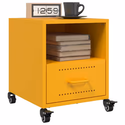 VidaXL 846710 nightstand/bedside table Yellow - Additional view 5