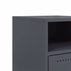 vidaXL Bedside Cabinet Nightstand Bed Side Table Bed Cabinet Anthracite Steel - Additional view 10